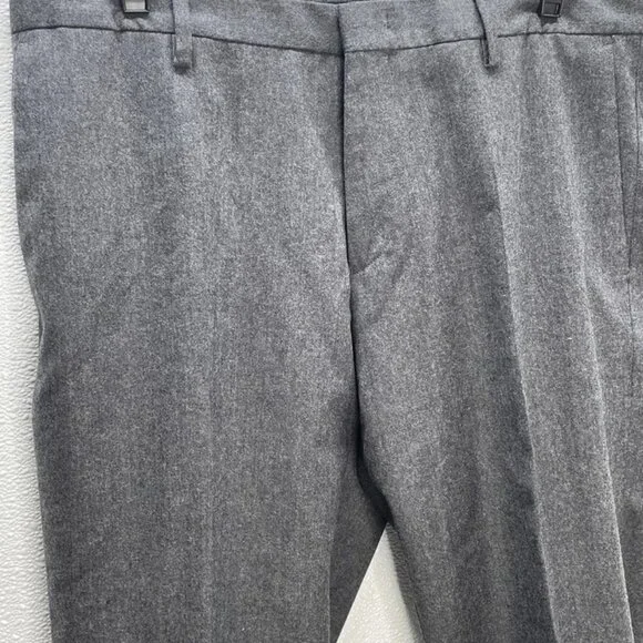 NEW PAUL SMITH Men's Wool Straight-Leg Dress Pants – Grey – Size 36 – NWT